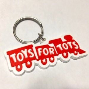 NEW Toys For Tots Rubber Plastic Key Chain 3"